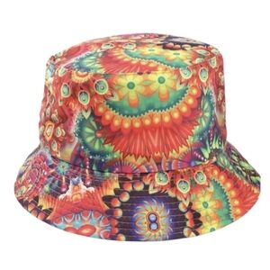 Geometric Print Multicolor Reversiable Foldable BoHo Bucket Hat